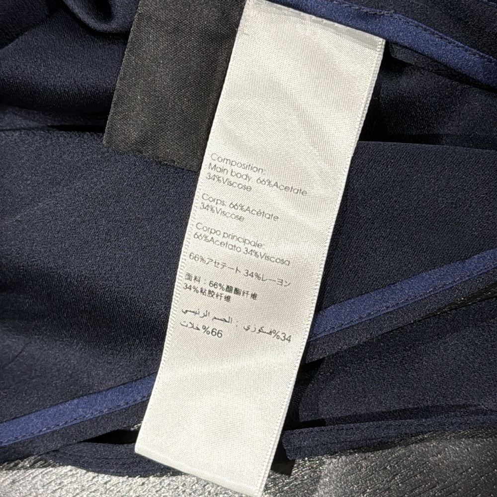 3.1 Phillip Lim Navy Satin Maxi Gown Dress - Size 6 - Picture 7 of 8